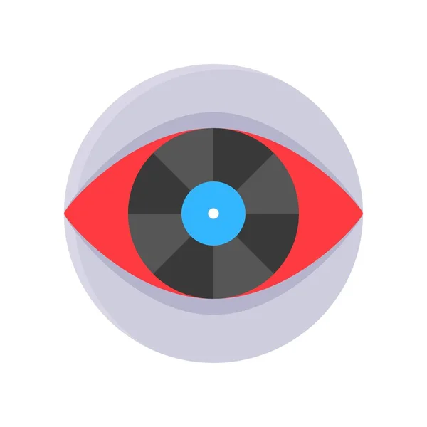 Cyber Eye Vector Kunstmatige Platte Stijl Icoon — Stockvector