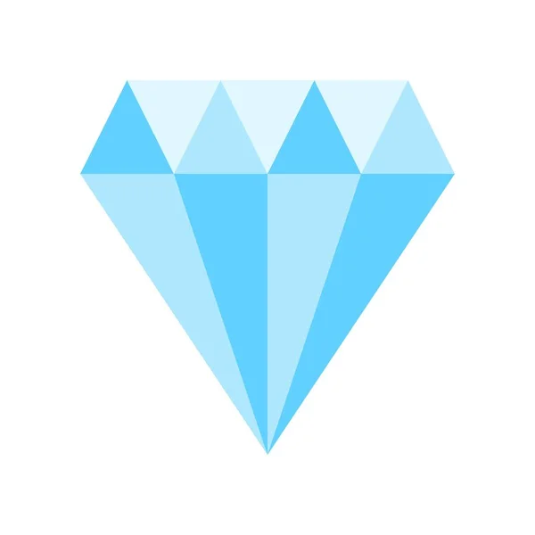 Illustration Vectorielle Diamant Isolée Icône Design Plat — Image vectorielle