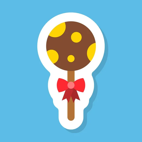 Lollipop Sticker Vector Isolated Flat Design Icoon — Stockvector