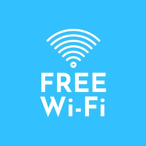 免费Wifi标识图标 无线局域网矢量插图 — 图库矢量图片