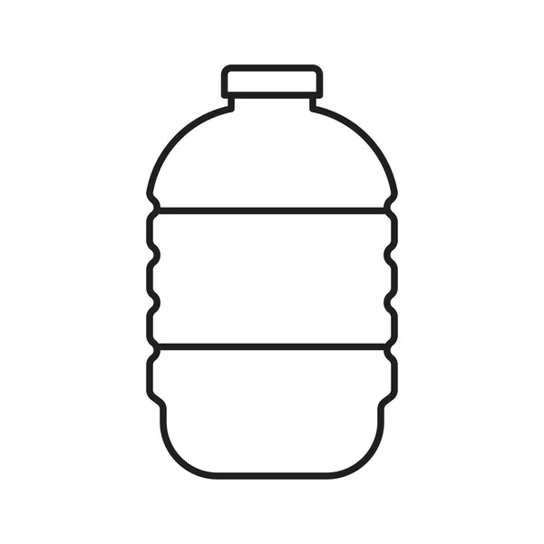 プラスチックボトルベクトルイラスト ラインデザインアイコン — ストックベクタ