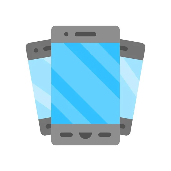 Vecteur Téléphone Portable Icône Conception Plate Appareil Électronique — Image vectorielle