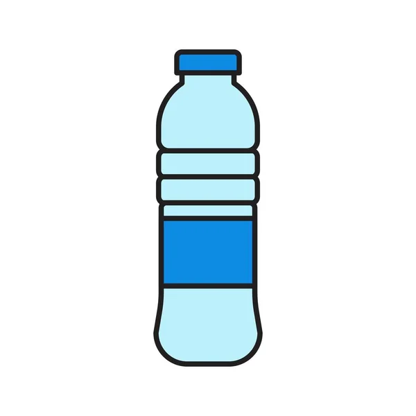 Plastic Fles Vector Illustratie Gevuld Ontwerp Bewerkbare Omtrek Pictogram — Stockvector