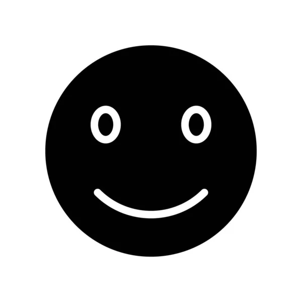 Lächelnde Gesichtsvektorabbildung Isolierte Solide Design Ikone — Stockvektor