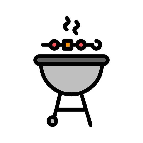 Parrilla Barbacoa Vector Barbacoa Diseño Relacionado Con Diseño Editable Icono — Vector de stock