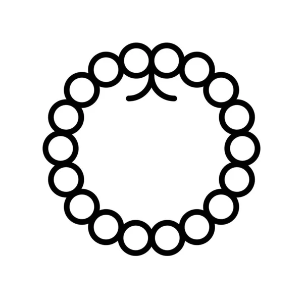Halsketten Vektor Illustration Isolierte Linie Design Symbol — Stockvektor