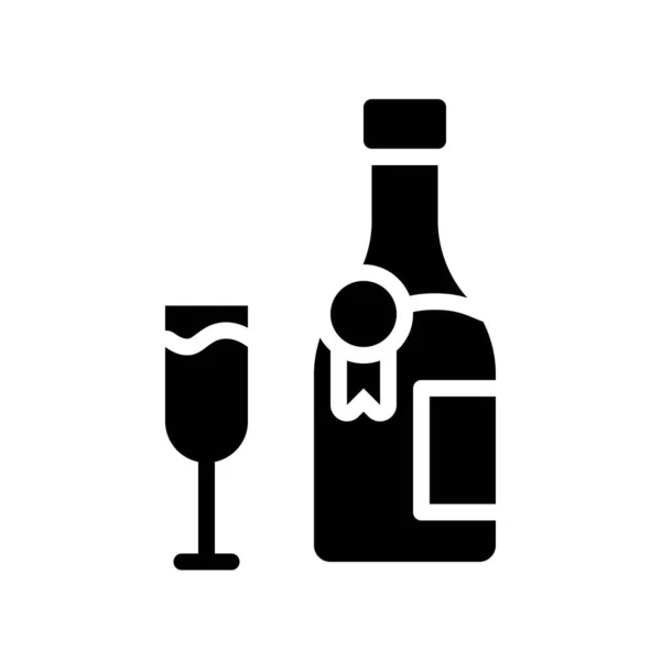 Alkoholický Nápoj Vektorové Ilustrace Nápoj Pevný Design Ikona — Stockový vektor