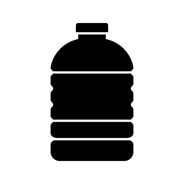 Plastic Fles Vector Illustratie Solide Ontwerp Pictogram — Stockvector