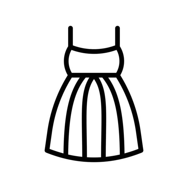 Ilustracja Wektora Sukienki Izolowana Ikona Projektu Linii — Wektor stockowy
