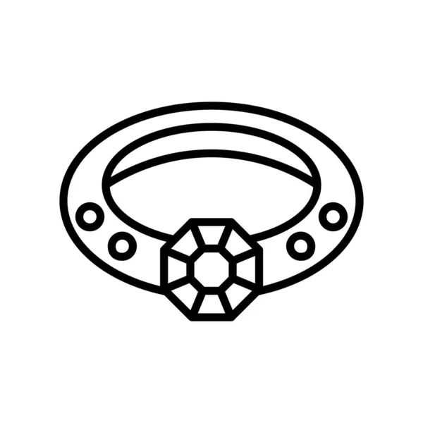 Ring Vector Illustration Isolated Line Design Icon — Stock Vector