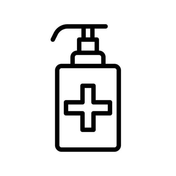 Ilustración Vectores Desinfectante Manos Icono Diseño Línea Higiene — Vector de stock