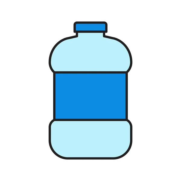 Plastic Bottle Vector Illustration Filled Design Editable Outline Icon — Stock Vector