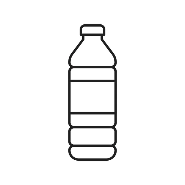 Plastikflaschenvektor Illustration Liniendesign Symbol — Stockvektor