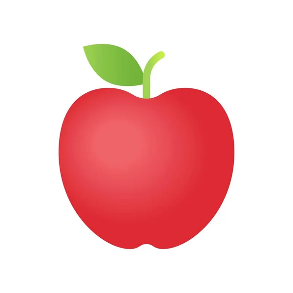 Apple Vektor Zurück Zur Schule Gradient Stil Symbol — Stockvektor