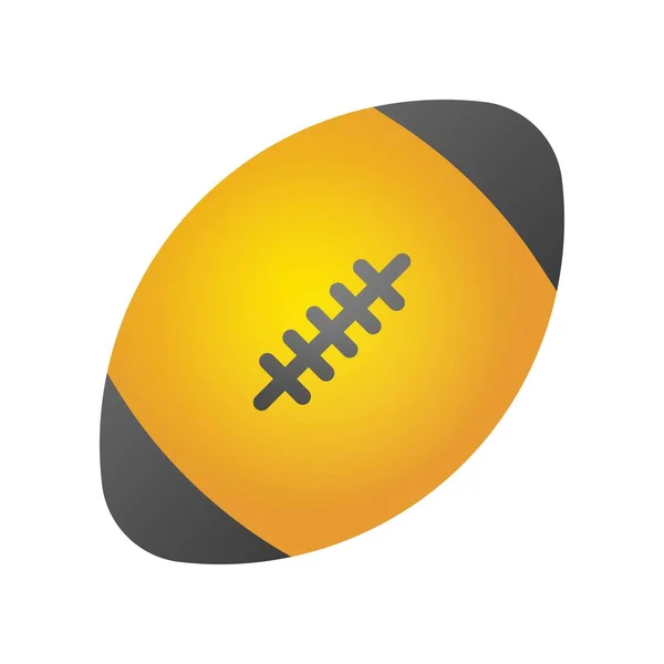 Vector Pelota Rugby Icono Estilo Degradado Vuelta Escuela — Vector de stock