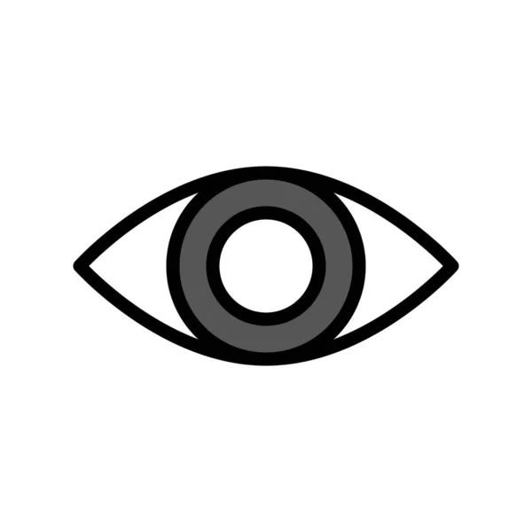 Eye Vector Social Media Filled Style Editable Stroke Icon — Stock Vector