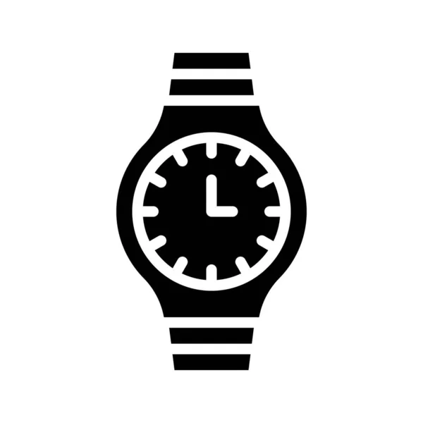 Illustration Vectorielle Montre Icône Isolée Design Solide — Image vectorielle