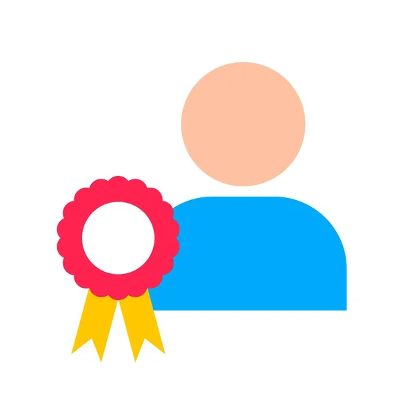 Achievement Badge Vector Digital Marketing Flat Design Icon — 스톡 벡터