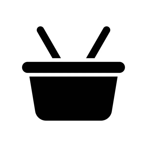 Basket Vector Digital Marketing Solid Design Icon — Stock Vector