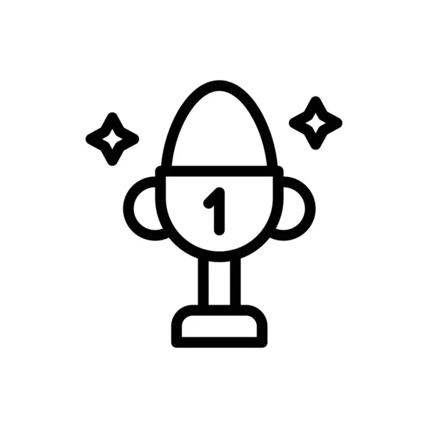 Award Cup Vector Illustration Easter Line Design Icon — 스톡 벡터