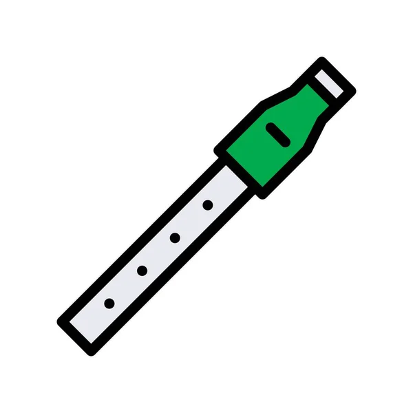 San Patrizio Correlati Penny Whistle Vector Con Ictus Modificabile — Vettoriale Stock