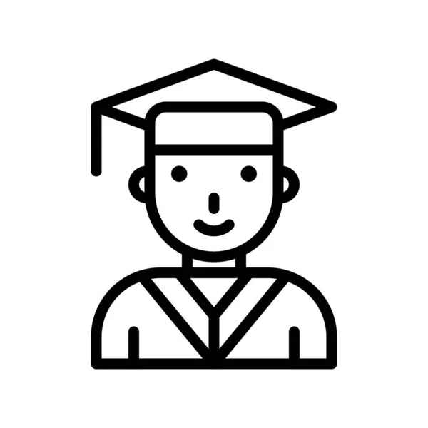 Student Vector Back School Line Style Icon — Stock Vector