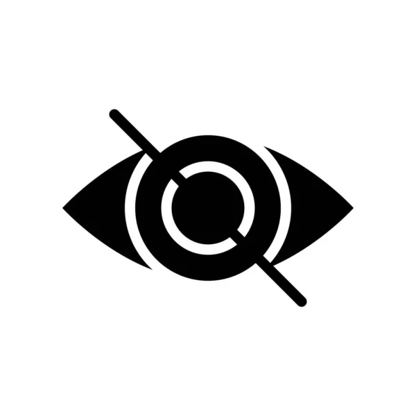 Eye Block Vector Social Media Solid Design Icon — Stockový vektor