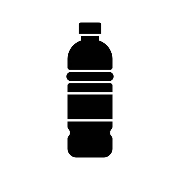 Ilustración Vector Botella Plástico Icono Diseño Sólido — Vector de stock