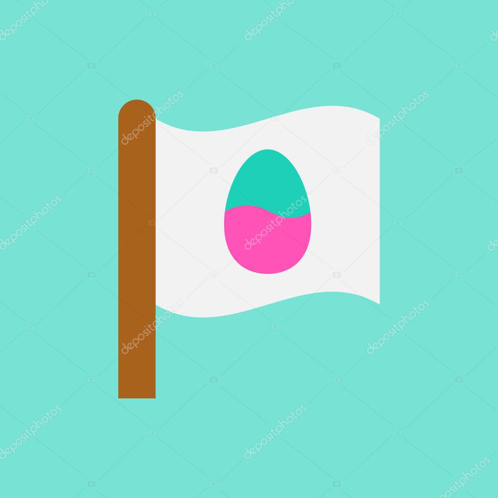 Flag vector illustration, Easter flat design icon