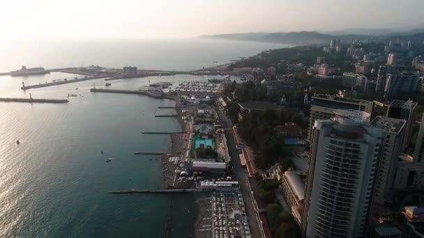 Centrala stranden i Sochi — Stockvideo