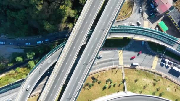 Fahrsituation Autos Fahren Über Die Autobahn Verkehr Der Stadt Umgehungsstraße — Stockvideo