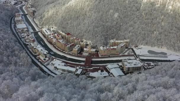 Sochi Rusia 2018 Estación Esquí Rosa Khutor Sochi Krasnaya Polyana — Vídeo de stock