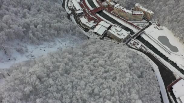 Σότσι Ρωσία 2018 Rosa Khutor Χιονοδρομικό Κέντρο Σότσι Κράσναγια Πολιάνα — Αρχείο Βίντεο