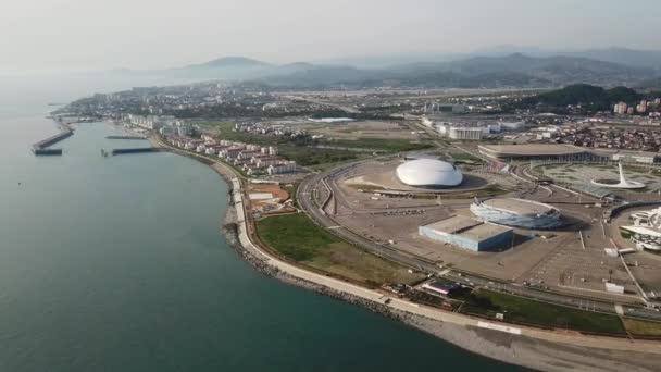 Rusia Sochi Agosto 20178 Estadio Fútbol Aéreo Fischt Sochi Adler — Vídeo de stock