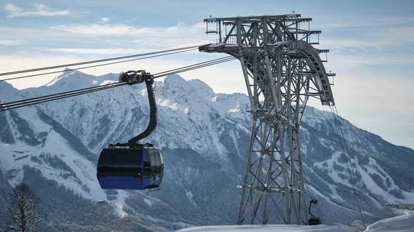 Cabs Gazprom Cableway Summer Sochi Russia — Stock Photo, Image