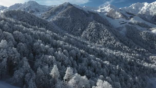 Montañas Caucásicas Estación Esquí Rosa Khutor Sochi Rusia — Vídeo de stock