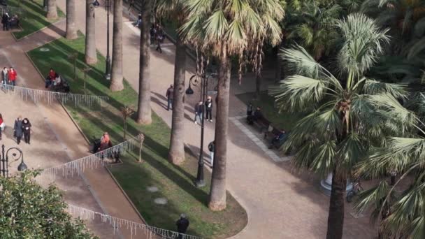 Silhouette Personnes Méconnaissables Qui Font Navette Dans Ville Foule Métropole — Video