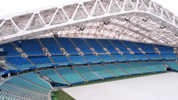 Rusya Sochi Jan 2019 Futbol Stadyumu Fischt Kış Olimpiyat Oyunları — Stok video