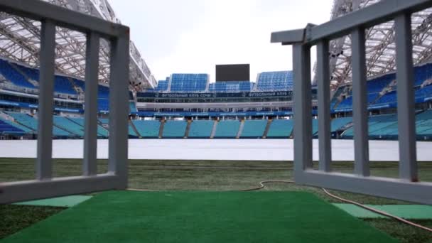 Russia Sochi Jan 2019 Football Stadium Fischt Sochi Adler Russia — Stock Video