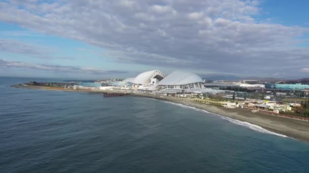 Sochi Ene 2019 Estadio Olímpico Fisht Verano Día Soleado Vista — Vídeos de Stock