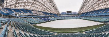 Sochi, Rusya Federasyonu - 01 Jan 2019: Fisht Stadyumu. Adım kaplıdır