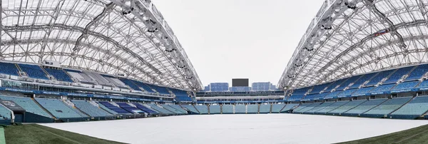 Сочи Россия Января 2019 Года Стадион Фишт Поле Покрыто — стоковое фото