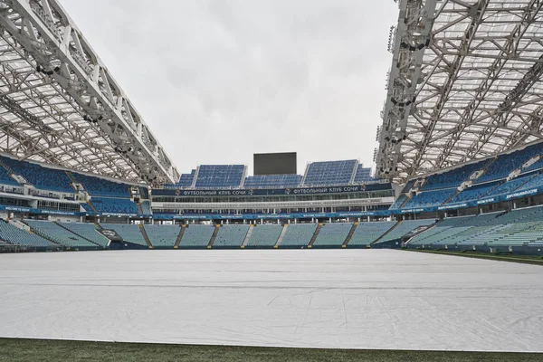 Sochi Rusia Ene 2019 Estadio Fisht Terreno Está Cubierto —  Fotos de Stock