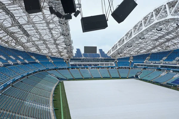 Sochi Rusia Ene 2019 Estadio Fisht Terreno Está Cubierto —  Fotos de Stock