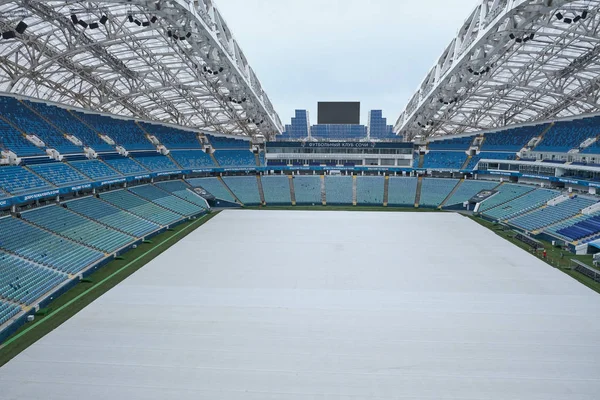 Sochi Rusia Ene 2019 Estadio Fisht Terreno Está Cubierto —  Fotos de Stock