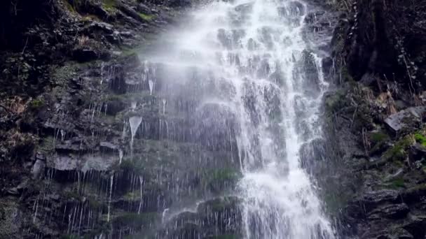 Водопад Горах Замедленном Движении Высокая Скорость Катушки Сверхмедленная Съемка — стоковое видео