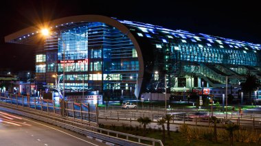 Sochi, Rusya Federasyonu - 17 Şubat, 2019: Adler tren istasyonuna dış.