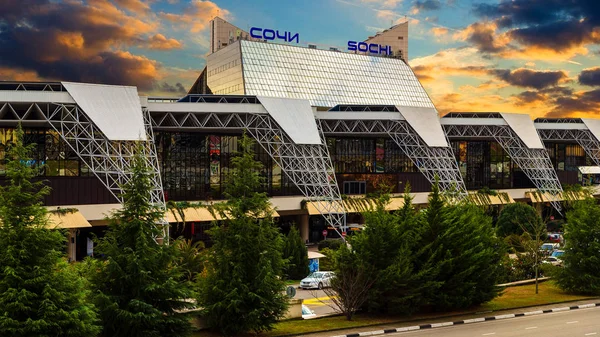 Sochi Rússia Fev 2018 Edifício Aeroporto Adler Aeroporto Sochi Aer — Fotografia de Stock