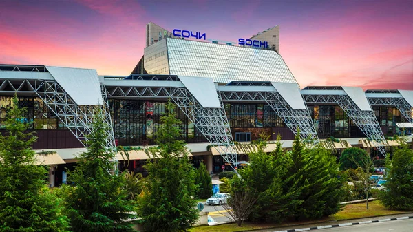 Sochi, Rusya Federasyonu-18 Şubat, 2018: Adler Havaalanı inşa. Havaalanı Sochi. (Aer)