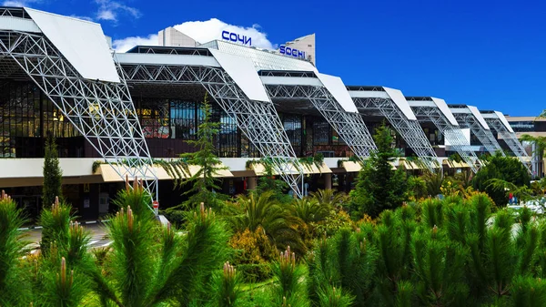 Sochi, Rusya Federasyonu-18 Şubat, 2018: Adler Havaalanı inşa. Havaalanı Sochi. (Aer)